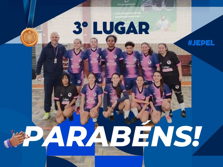 Time de Futsal Feminino conquista 3º lugar no JEPEL